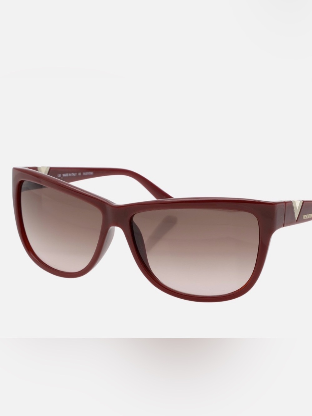 Valentino Women's Burgundy Cat-Eye Sunglasses with Gradient Lenses